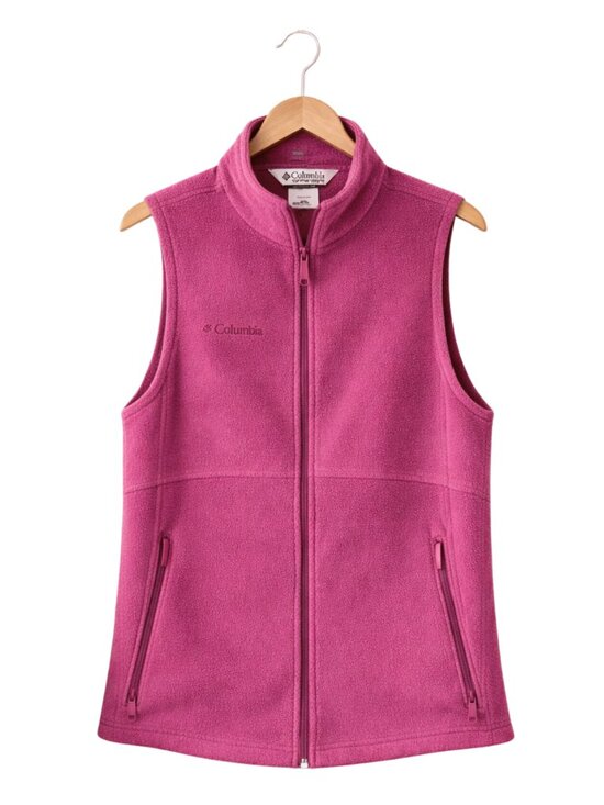 Columbia Sportswear Company Jackets & Blazers - Columbia Pink Fleece Zip Vest Women's Medium Full Zip Outdoors